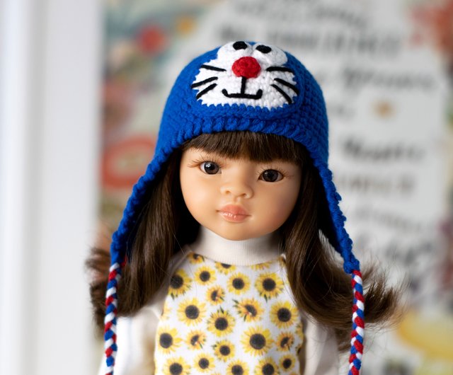猫モチーフのブラウン帽子 選べる6色展開】猫シルエットのワンポイント刺繍コットン