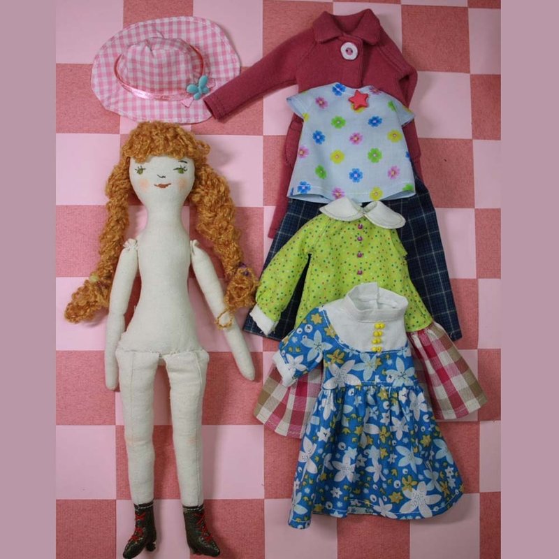 Dress up doll set soft toys doll for gift - 寶寶/兒童玩具/玩偶 - 棉．麻 