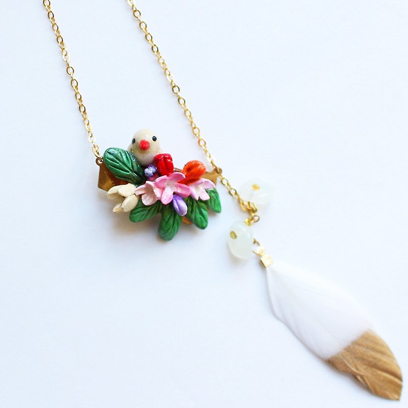 Early Spring Handmade Necklace - สร้อยคอ - ดินเผา หลากหลายสี