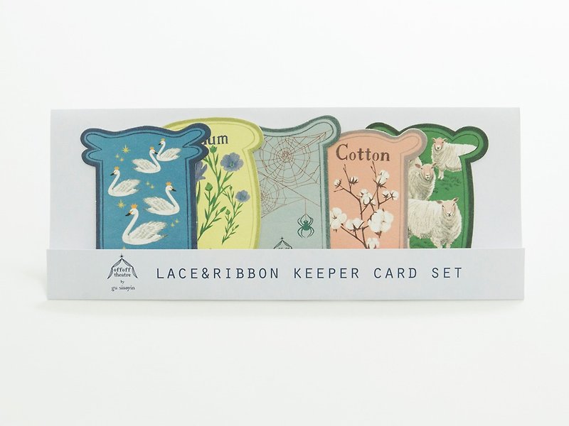 lace & ribbon keeper card set - Cards & Postcards - Paper Multicolor