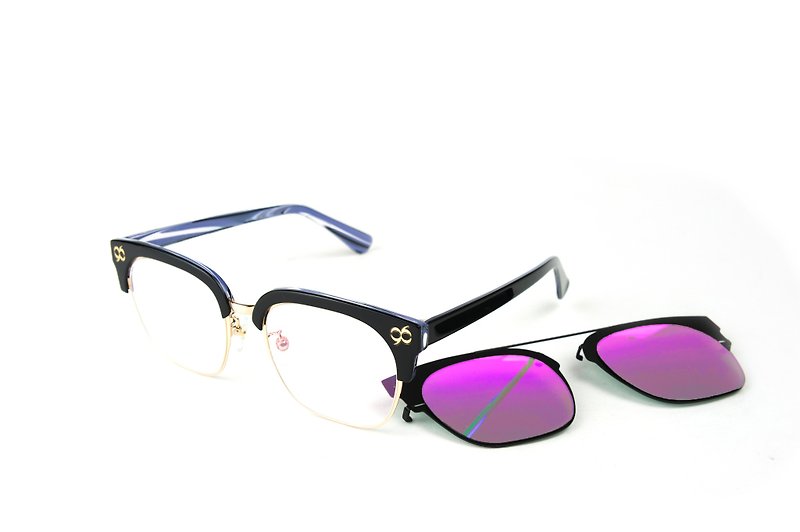 BEING Plain + Front Hanging Sunglasses-Purple (Mineral Purple Psychedelic) You can also try on at home, welcome to make an appointment - Glasses & Frames - Other Materials Purple