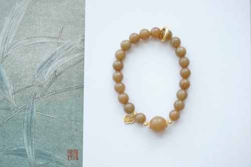 Angel's tears 天使之淚 Jewelry Design 6mm天然和田玉/和闐玉-新疆淺糖玉 925銀隔片隔珠設計單圈手串