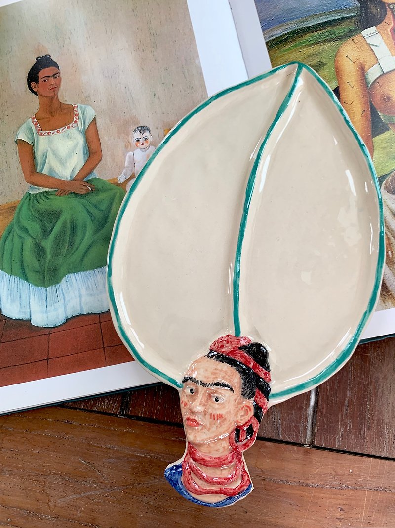 Cheese Plate Frida - 花瓶/花器 - 陶 綠色