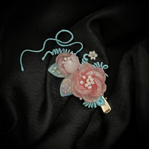 馥古風 承春寵琉璃輯珠纏花髮夾