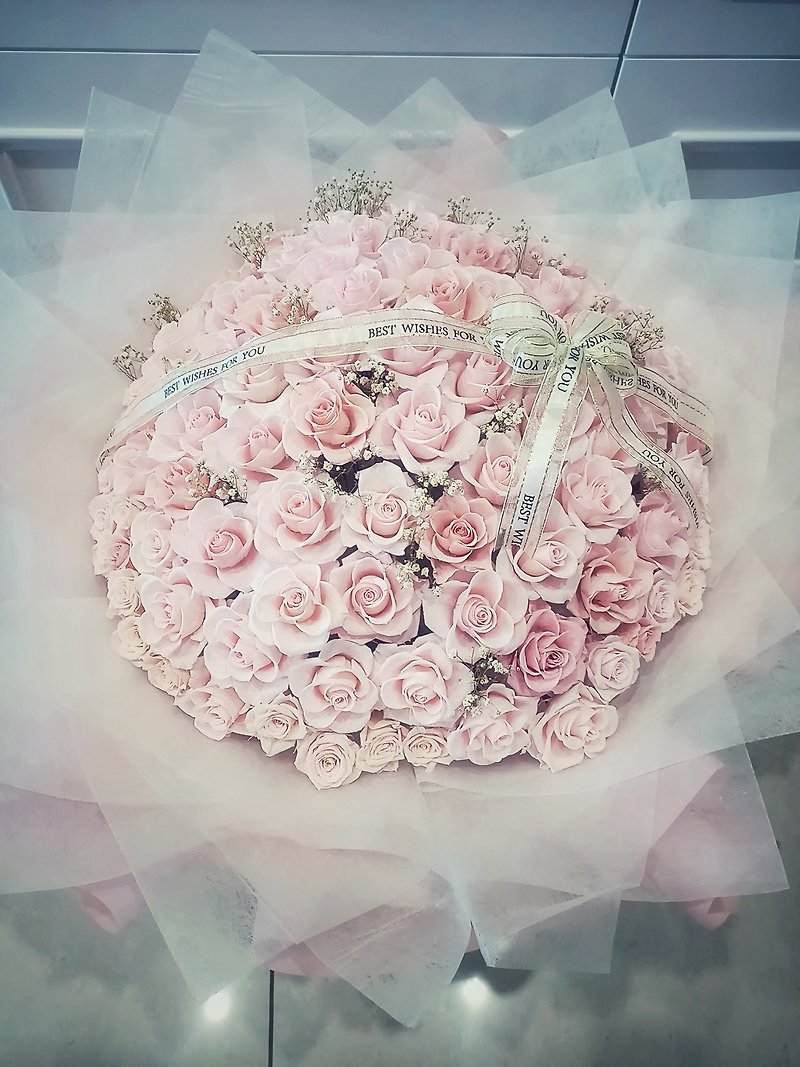33 or 99 eternal rose bouquets never withered flowers/dried flowers/Valentine's Day/birthday gift/marriage proposal - ช่อดอกไม้แห้ง - พืช/ดอกไม้ 