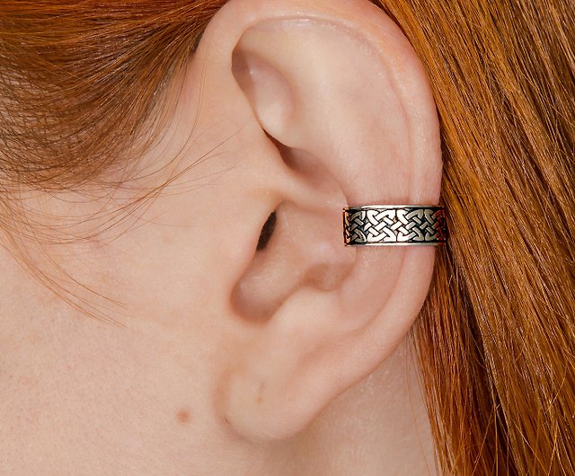 Celtic Ear Cuff No Piercing Sterling Silver - Shop Tanny Bunny Earrings &  Clip-Ons - Pinkoi