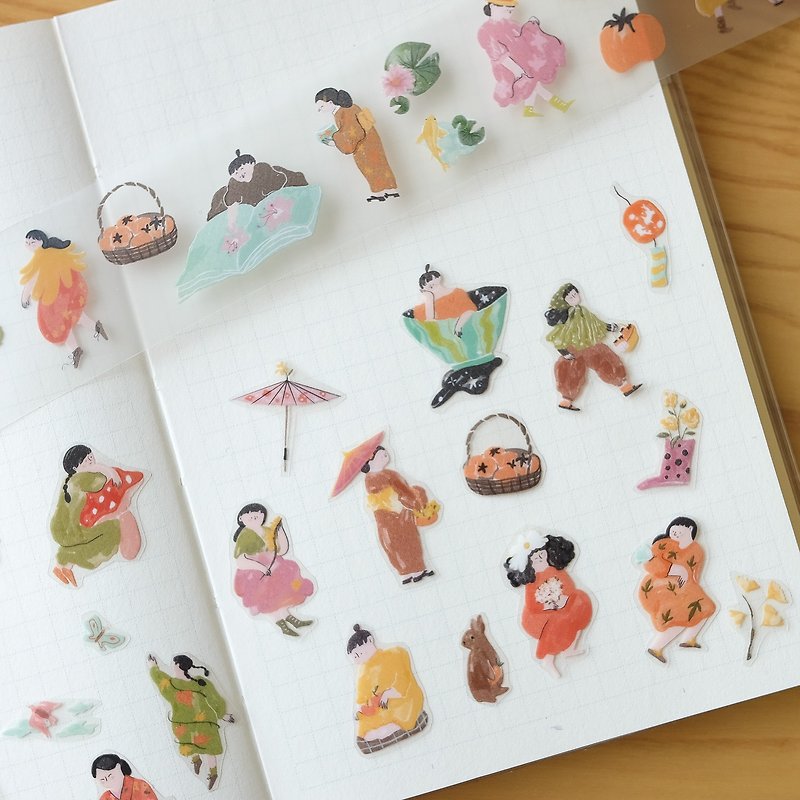 Autumn Fairies | PET Tape Stickers by Teayoushop - มาสกิ้งเทป - พลาสติก 