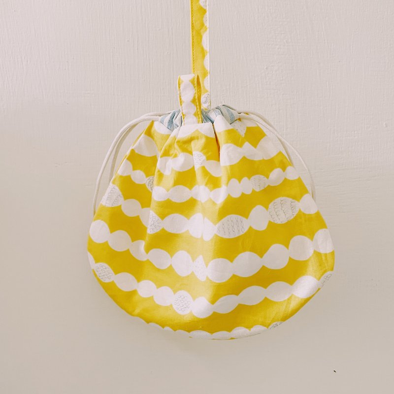 Spot yellow Bobo hand-held loose bag - Drawstring Bags - Cotton & Hemp Yellow