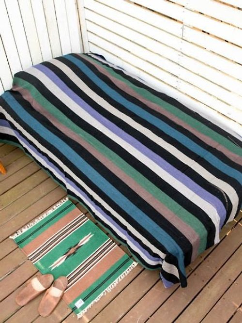 Ametsuchi Stripe Pattern Multi Cloth Bed Cover