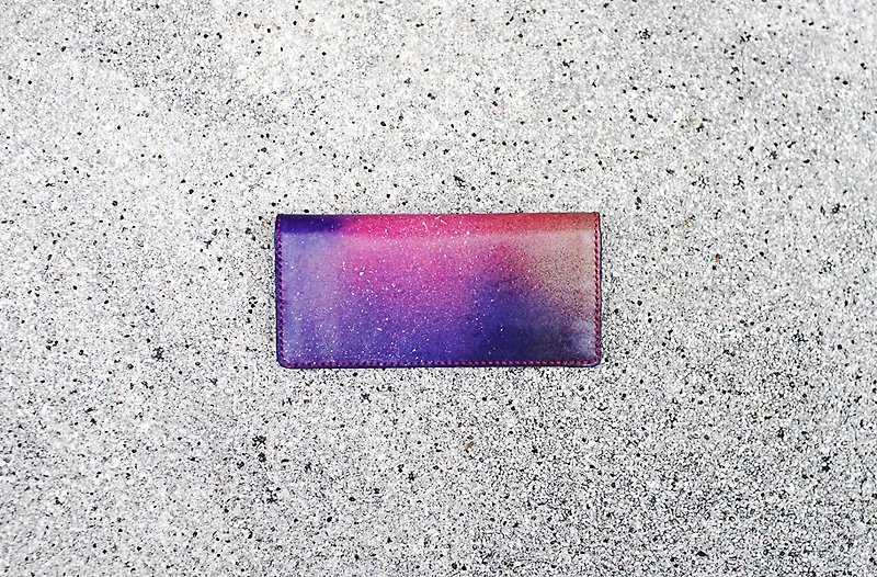 心中的小宇宙-真皮長夾 - 長短皮夾/錢包 - 真皮 紫色