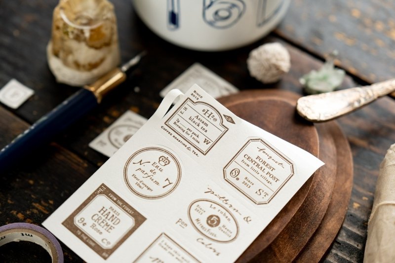 雜貨店 活版便箋本 - 便條紙/便利貼 - 紙 咖啡色