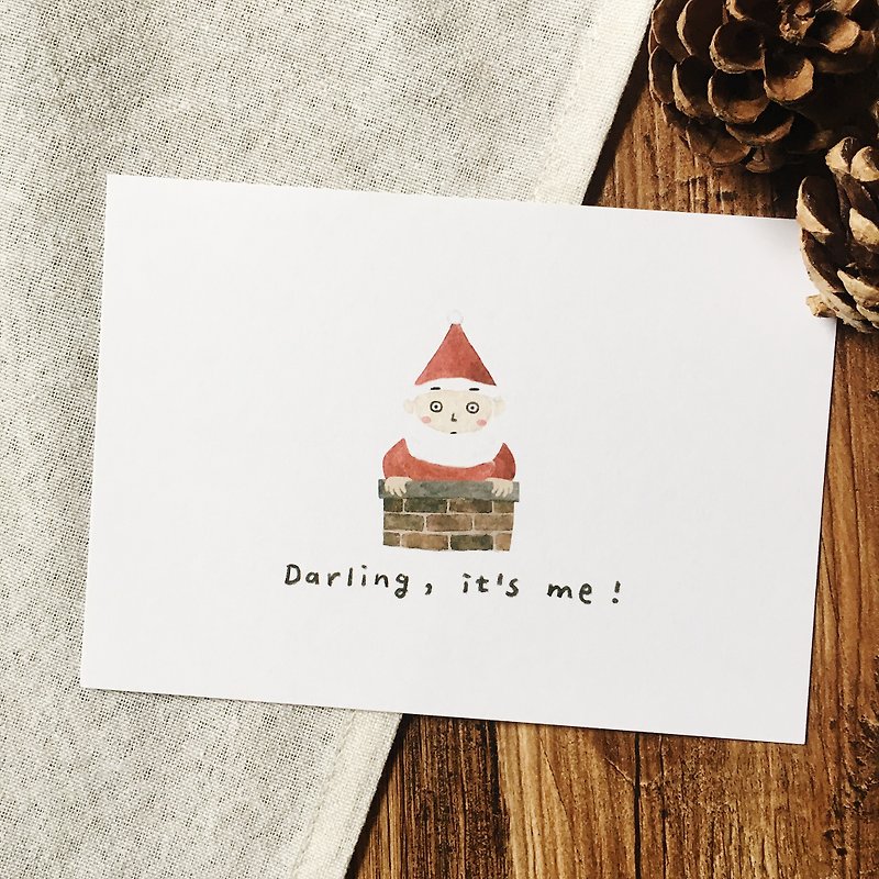 私はあなたのサンタです/クリスマスポストカード - カード・はがき - 紙 ホワイト
