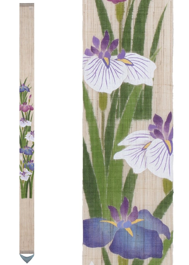 京都手繪細亞麻吊飾-菖蒲花 - 擺飾/家飾品 - 棉．麻 