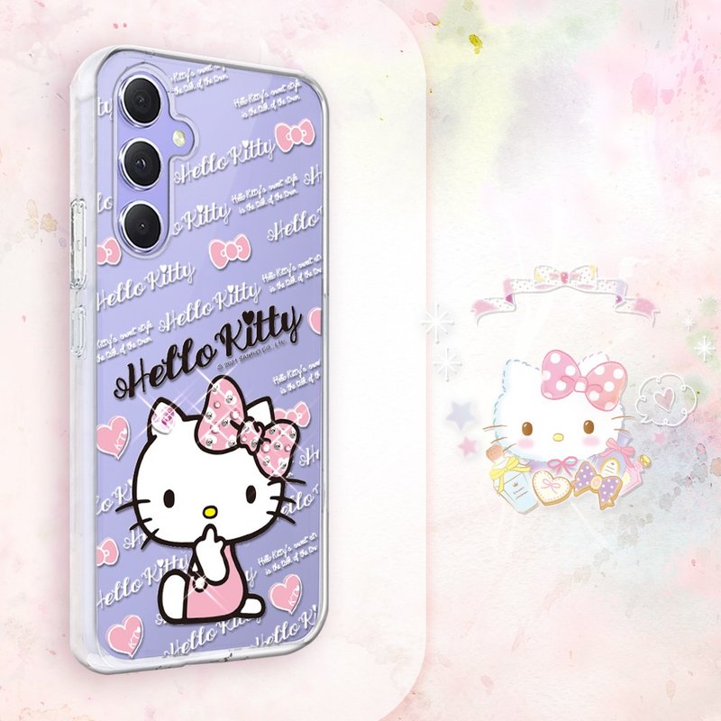 Samsung Galaxy A55/A54/A53/A35 thin and light military-standard anti-fall crystal case-Katie silly cute - เคส/ซองมือถือ - วัสดุอื่นๆ หลากหลายสี