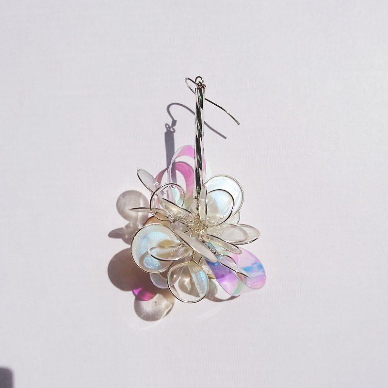 <Aurora> Unilateral styling handmade resin earrings / hanging models / earring / accessories - Earrings & Clip-ons - Other Materials Transparent