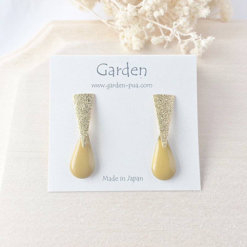 drop earrings mustard - Earrings & Clip-ons - Other Metals Yellow
