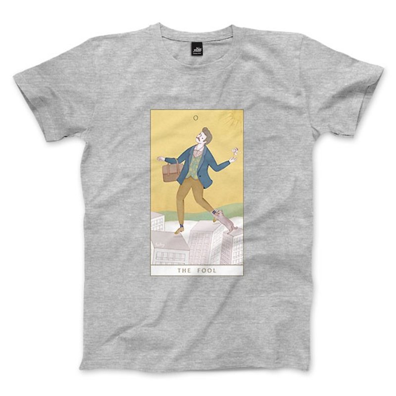 O | The Fool - dark gray Linen- neutral T-shirt - Men's T-Shirts & Tops - Cotton & Hemp Gray