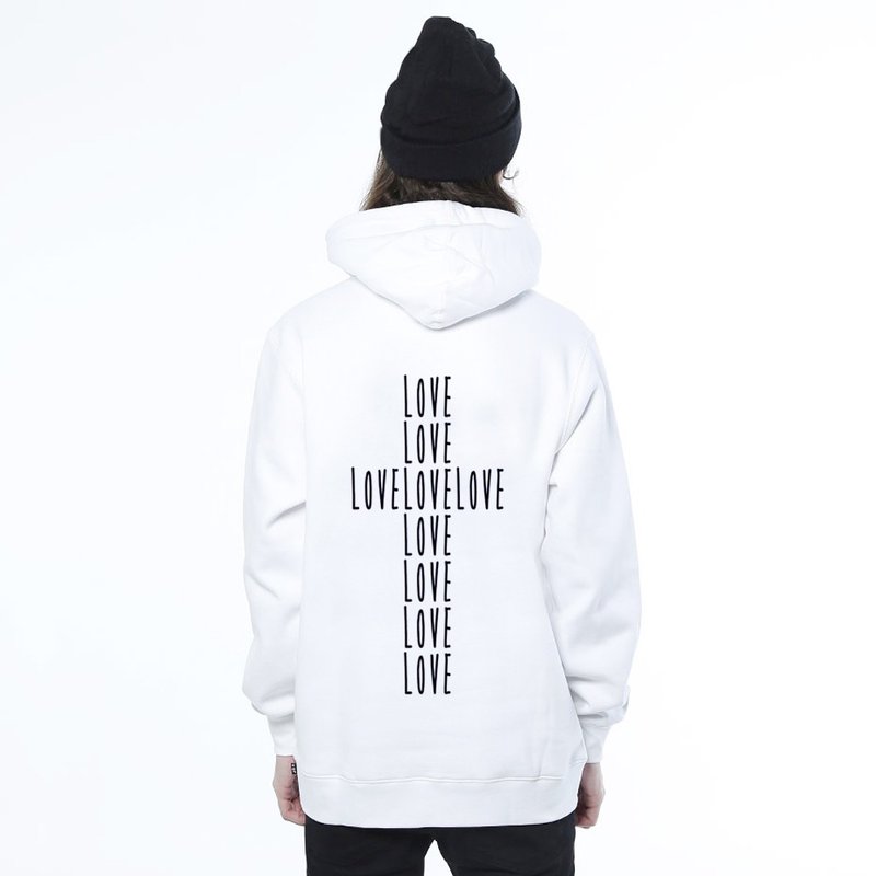 LOVE CROSS バック柄ハットT 白十字 愛の宗教 イエス・キリスト - トップス ユニセックス - その他の素材 ホワイト