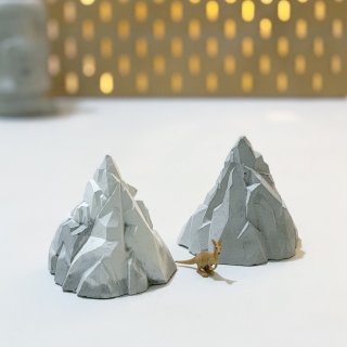 【24h出貨.超療癒交換禮物】雪山水泥擺飾/擴香石 @JU多肉