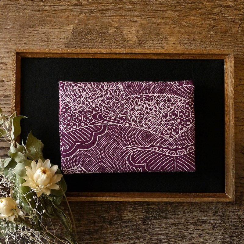 Kimono card case made of silk · silk - ที่เก็บนามบัตร - ผ้าไหม สีม่วง