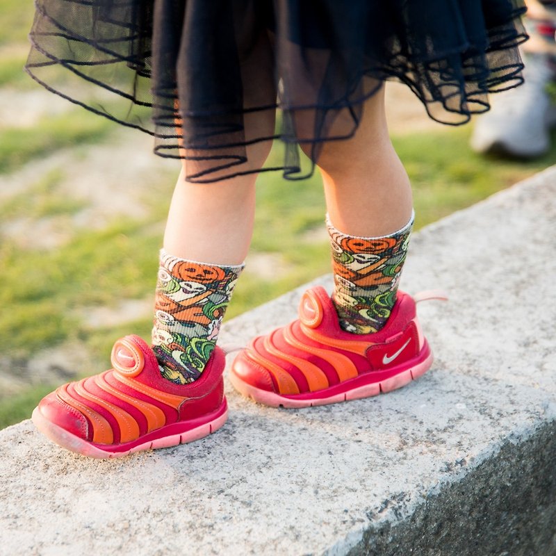 【Halloween】Kids Socks-Halloween - Socks - Eco-Friendly Materials Orange