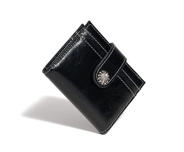 Mini Daisy Photo Slot Card Holder Card Wallet black LEMASQUE