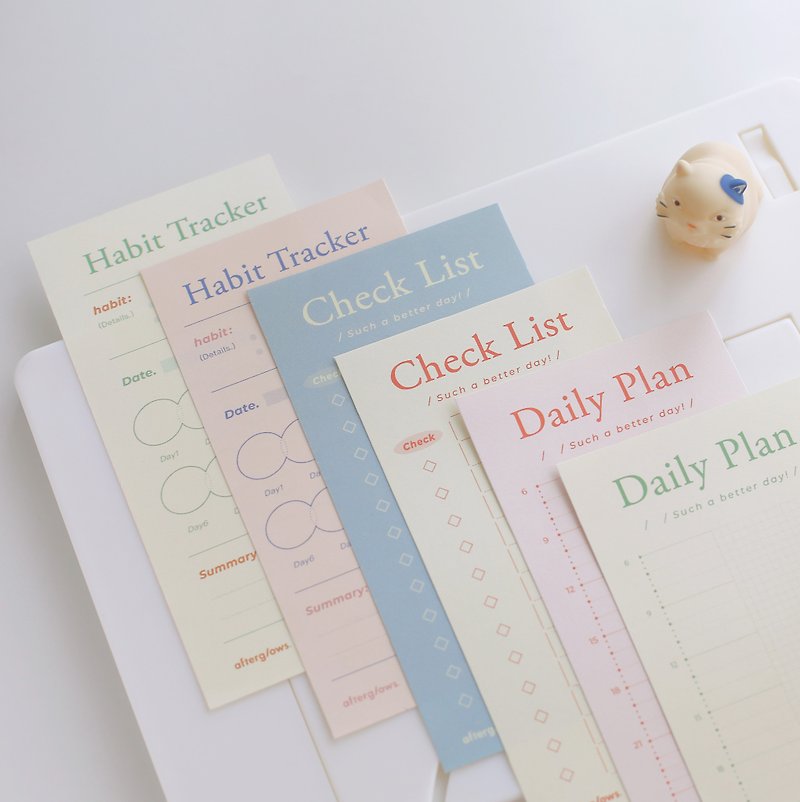 Light Retro Features Sticky Notes Day Plan Habit Tracking To Do List - กระดาษโน้ต - กระดาษ หลากหลายสี