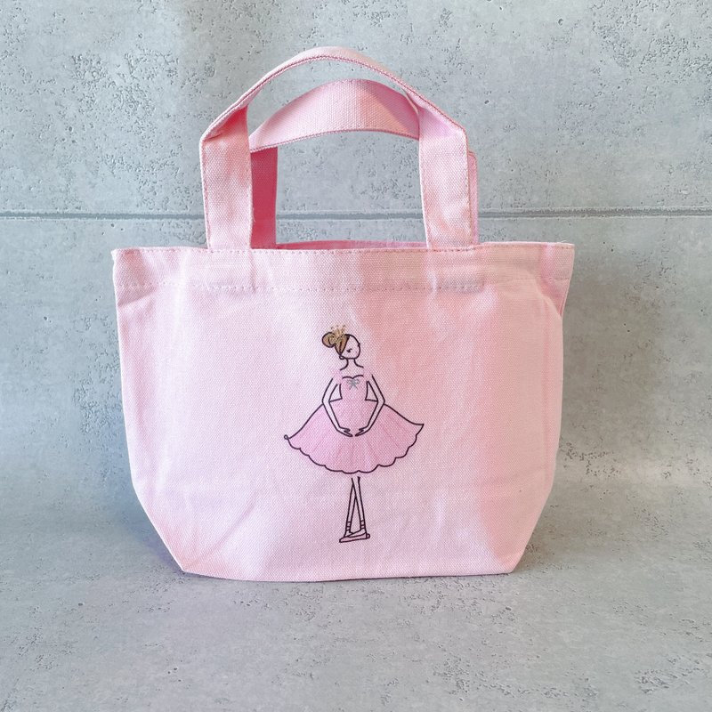 Pink Ballerina lunch tote bag - Other - Cotton & Hemp Pink