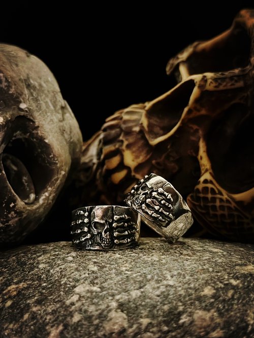 Angus925silver 【新品】重生骷髏/戒指/純銀