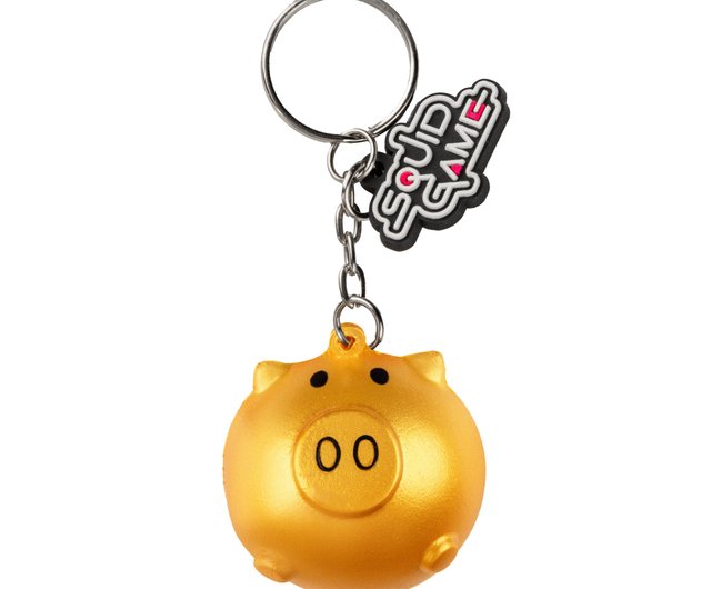 イカゲーム 、豚の貯金箱、キーホルダー イカゲーム トートバッグ＆金豚貯金箱キーホルダー - ショップ