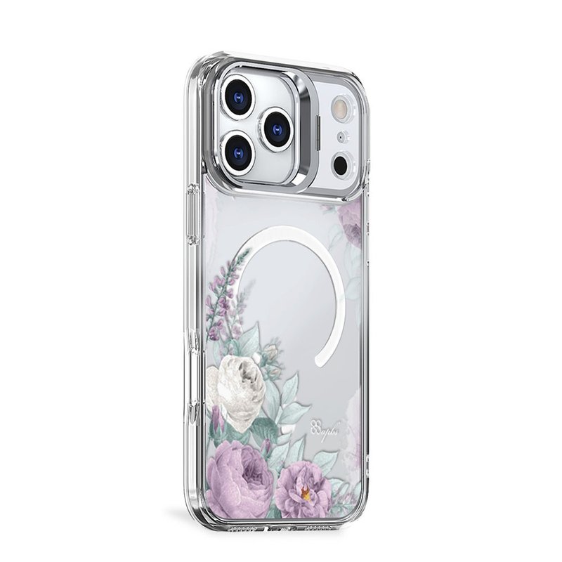 apbs iPhone 全系列 防震雙料隱形立架磁吸手機殼-寧靜紫 - 手機殼/手機套 - 其他材質 多色