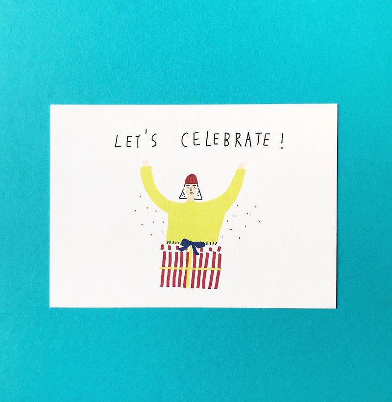 Let's Celebrate!  |  ポストカード - カード・はがき - 紙 イエロー