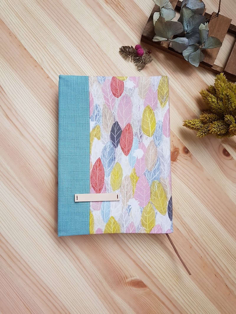 A5/25K cloth book adjustable book cover colored leaves - Notebooks & Journals - Cotton & Hemp Multicolor