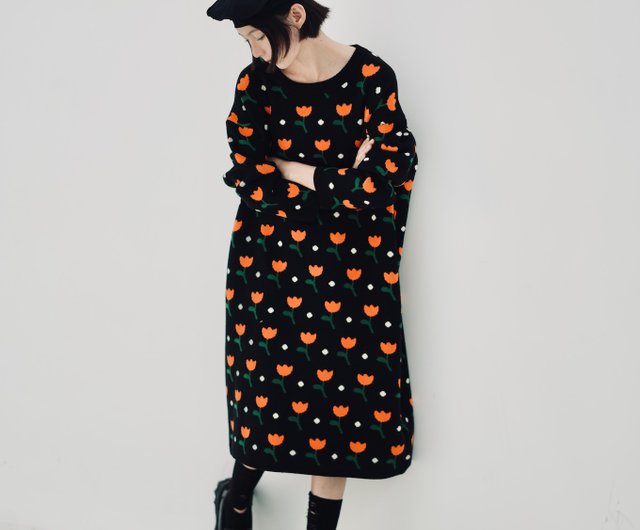 flower tulip skirt dress
