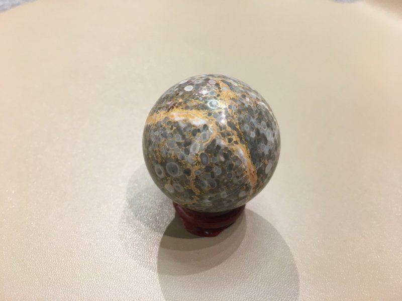 海洋碧玉球 41mm - 是一種保護的守護石 - 擺飾/家飾品 - 水晶 