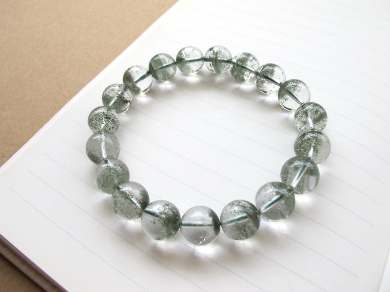 11mm green ghost handball [green ghost] - hand-created natural stone series - Bracelets - Crystal Green