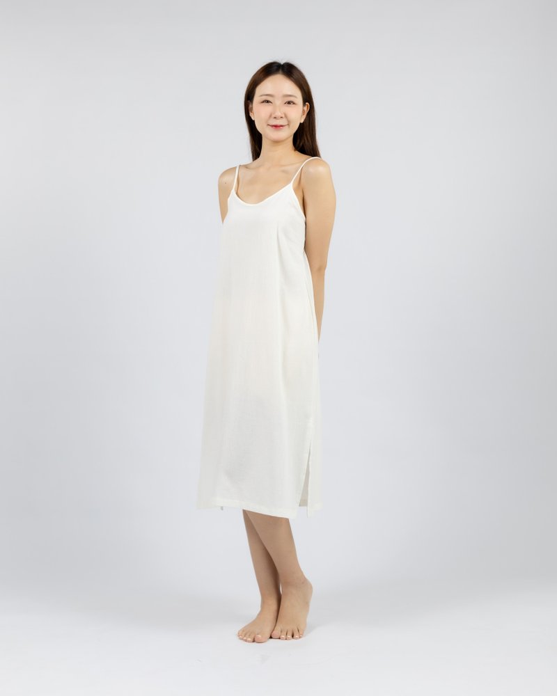 Midi Cotton Slip Dress, Camisole Dress - 洋裝/連身裙 - 棉．麻 多色