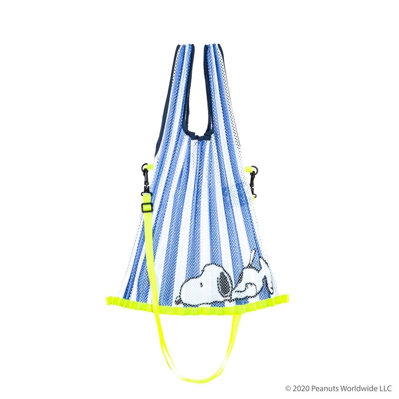 【限定商品】* Snoopy x Errorism 皺褶兩用購物網袋 - 側背包/斜孭袋 - 其他材質 