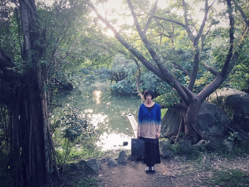 I. A. N Design Tea Mu Yi x Aizen special edition long-sleeved jacket Small organic cotton Organic CottonCotton - Women's Casual & Functional Jackets - Cotton & Hemp Blue