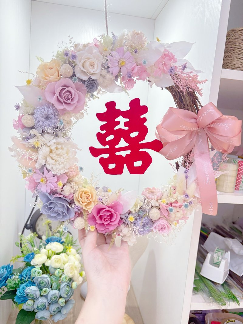 永生花花圈 - 乾燥花/永生花 - 植物．花 多色