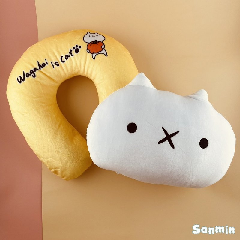 [Overreactive Cat] Dual-purpose neck pillow - Neck & Travel Pillows - Other Materials 