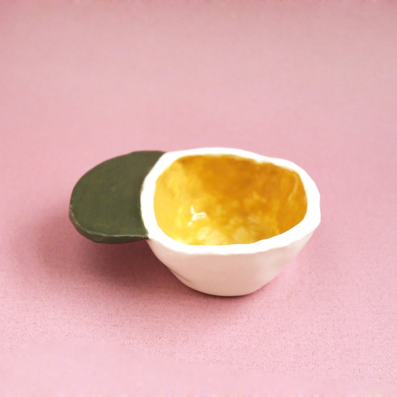 Hand pinch pet feed 杓 / sauce bowl - ชามอาหารสัตว์ - ดินเผา สึชมพู