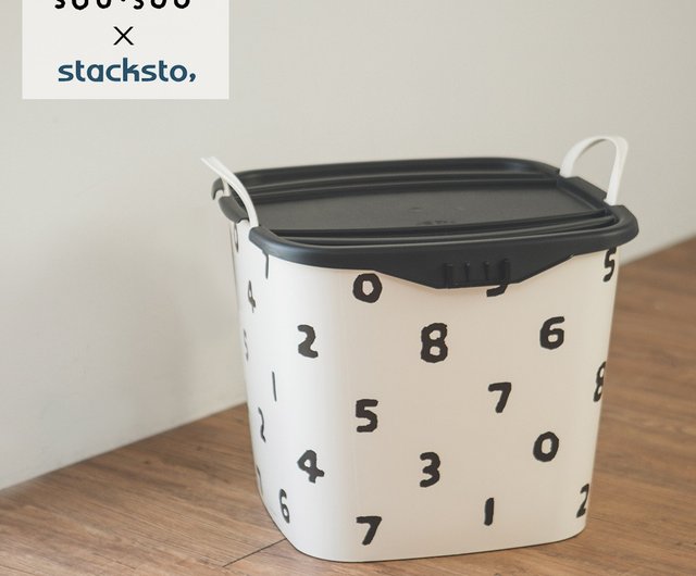 Stacksto SOU SOU flower basket - black and white - Shop PEACHYLIFE