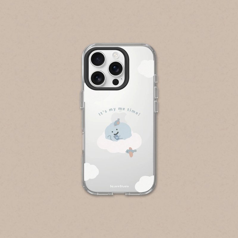 Clear transparent anti-fall phone case∣Fangfang series/Me time for iPhone - Phone Cases - Plastic Transparent