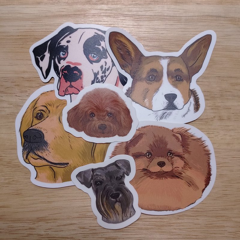 Stickers/ Dogs/ Waterproof Stickers - สติกเกอร์ - วัสดุอื่นๆ 