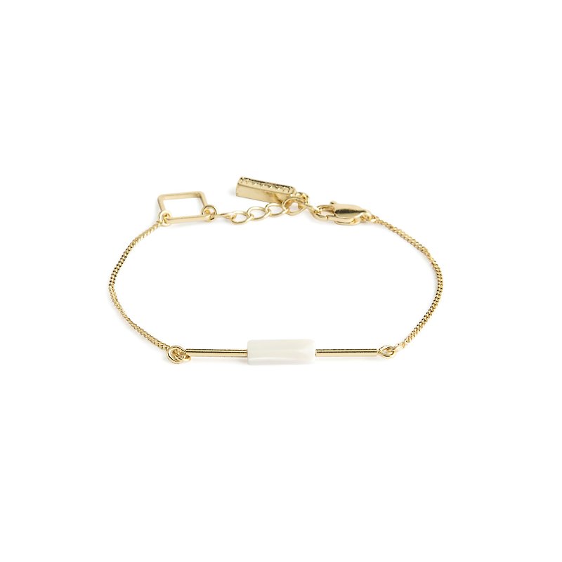 馬蹄螺貝殼手鍊 – 金色 Trochus shell bracelet - golden - 手鍊/手環 - 寶石 金色