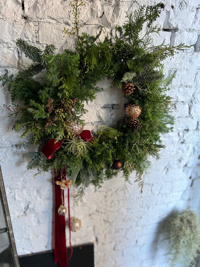 Breathing Nobel pine mixed pine Christmas wreath - Items for Display - Plants & Flowers 