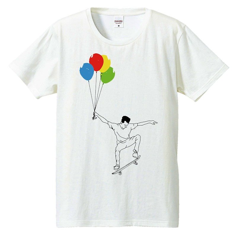 Tシャツ / UP 2 (ブラック and クローム) - 男 T 恤 - 棉．麻 白色