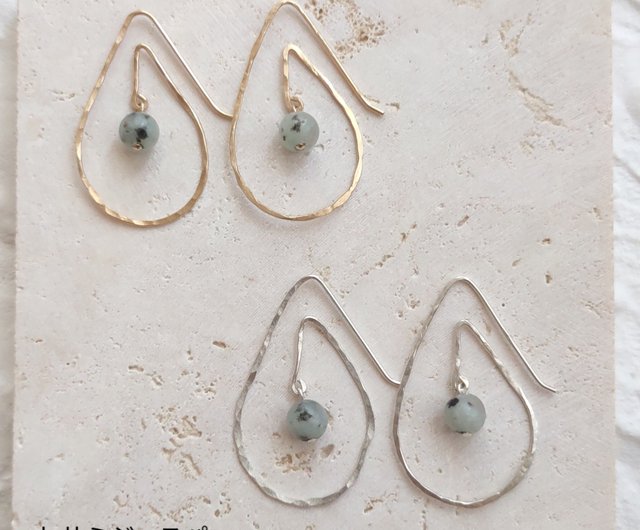 Uzu - Small しずく型フープピアス シルバー925 14kgf 7種類の