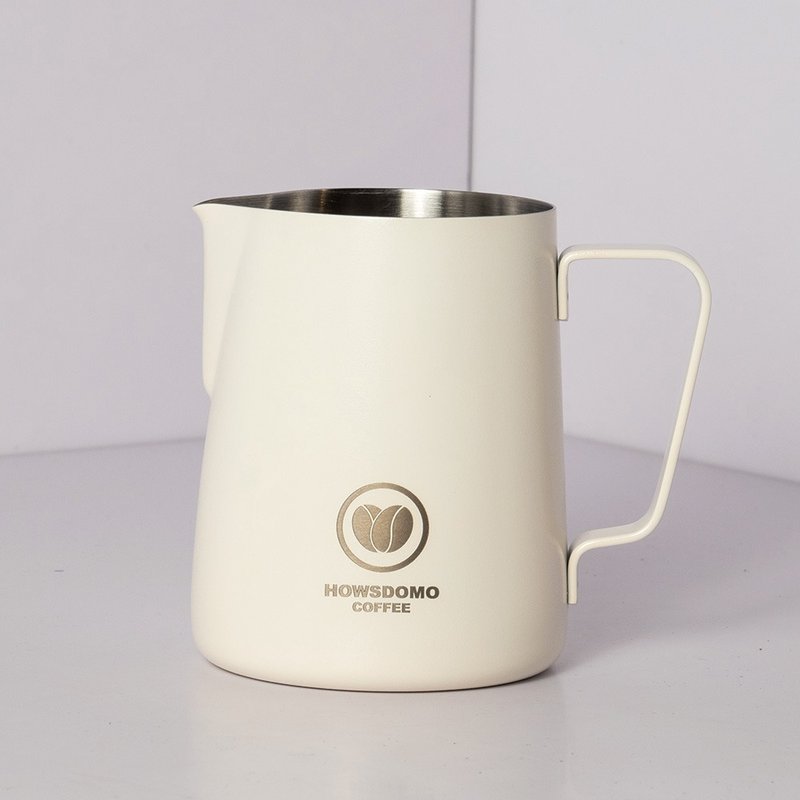 【Good things take time】Sharp cup with sharp mouth and oblique mouth-600ml (white) - Coffee Pots & Accessories - Stainless Steel White